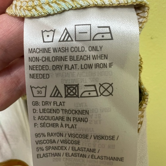 LOGO by Lori Goldstein Yellow and Green Cardigan - Picture 7 of 11